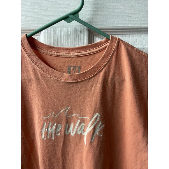 The Walk T Shirt Orange Mens Size Large Crew Neck Short Sleeved - Picture 2 of 4
